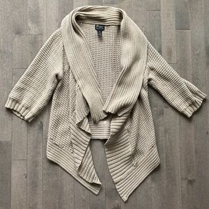 Pure Handknit drape effect cardigan with stud detail